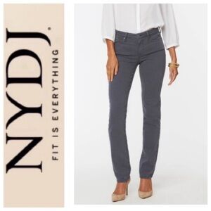 “Titanium Grey” Slim Leg “Sheri” Jeans  { NYDJ }
